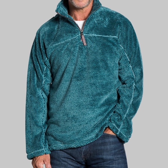 True Grit Other - Double plush luxe stripe fleece pullover blue xs